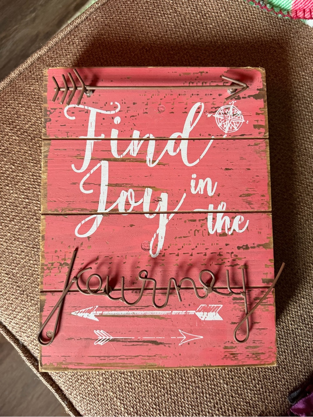 Find Joy in the Journey Pink Wall Sign